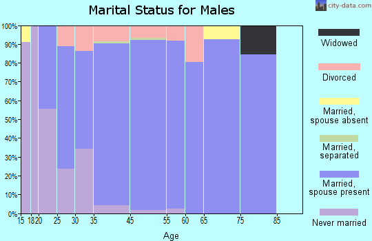Timberwood Park marital status for males