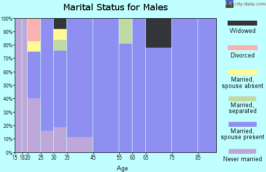 Uvalde Estates marital status for males