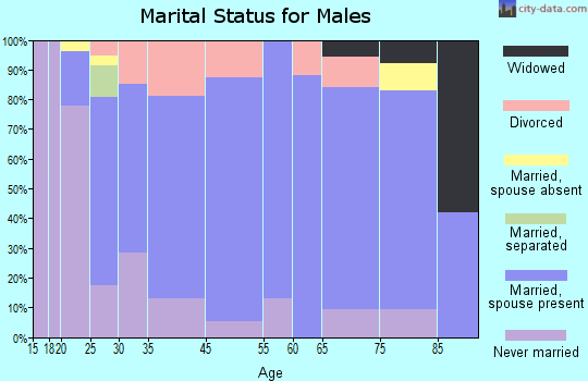Van Alstyne marital status for males