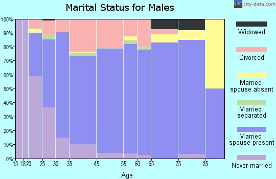 Vidor marital status for males