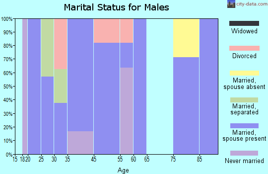 Westbrook marital status for males
