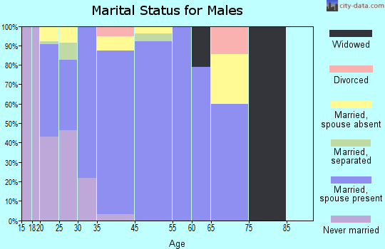 West Sharyland marital status for males