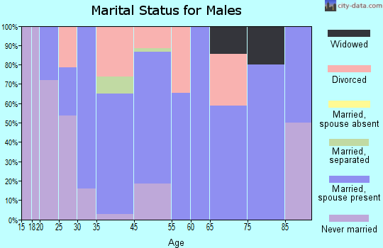 Wild Peach Village marital status for males