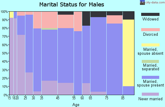 Wolfe City marital status for males