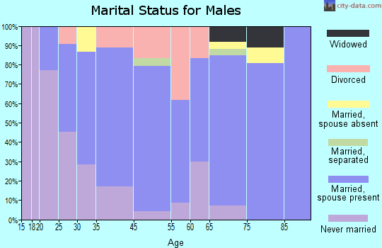 Yorktown marital status for males