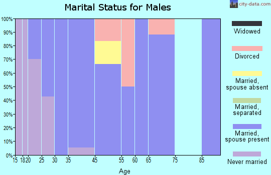 Garden City marital status for males