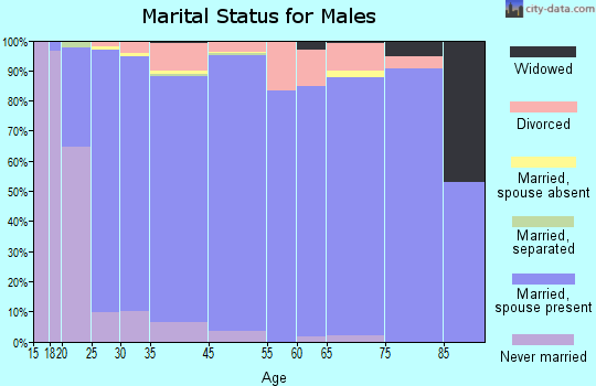 Ivins marital status for males