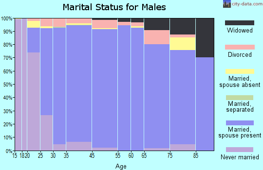 Kaysville marital status for males