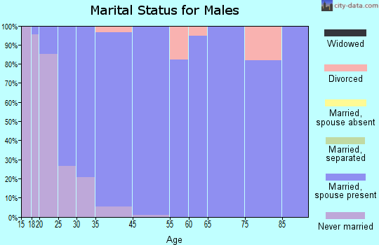 Millville marital status for males