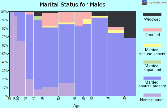 Parowan marital status for males