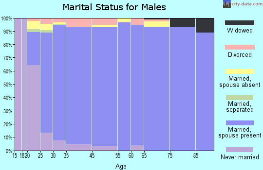 Pleasant Grove marital status for males