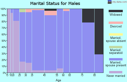 River Heights marital status for males