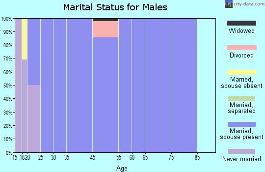 Riverside marital status for males