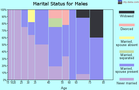 Rockville marital status for males