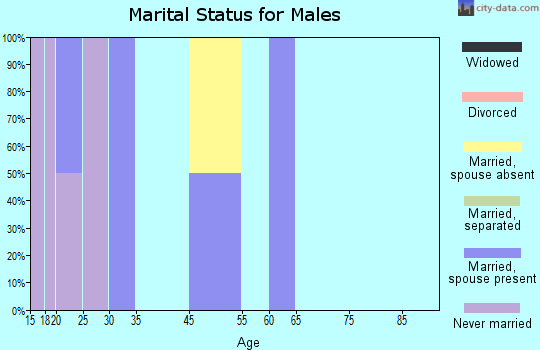 Rocky Ridge marital status for males
