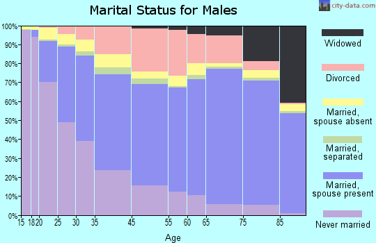 Salt Lake City marital status for males