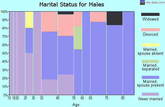 Springdale marital status for males