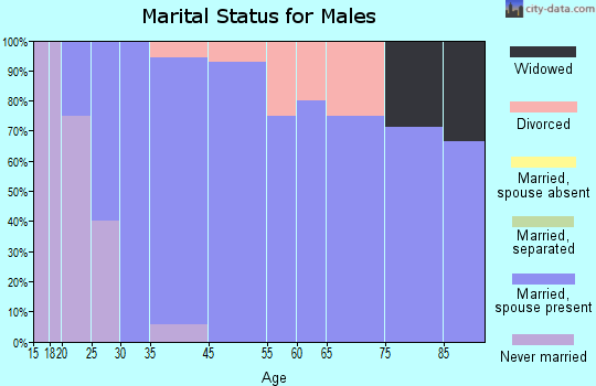 Sunnyside marital status for males