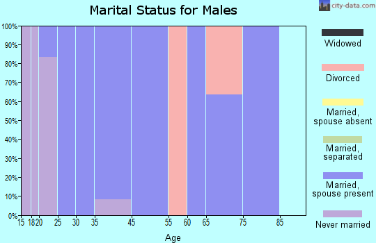 Vernon marital status for males