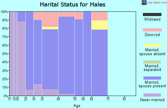 West Bountiful marital status for males