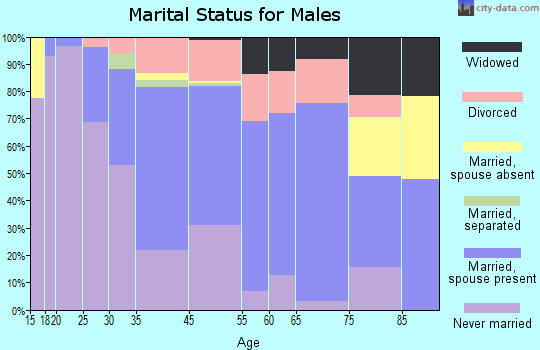 Morrisville marital status for males