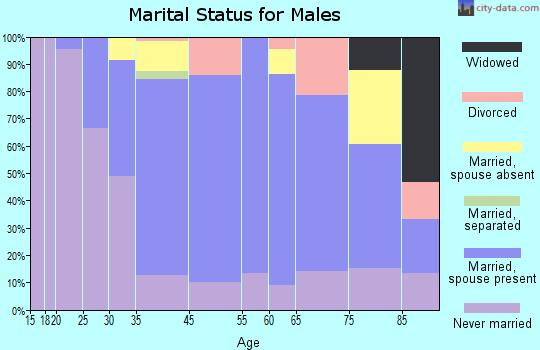 North Bennington marital status for males