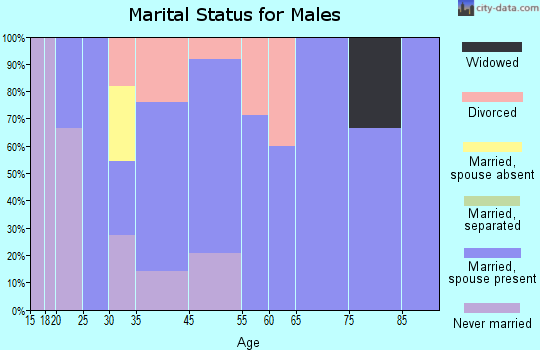 West Burke marital status for males