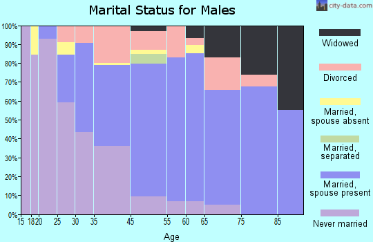 Winooski marital status for males