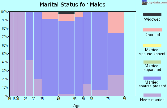 Blue Ridge marital status for males
