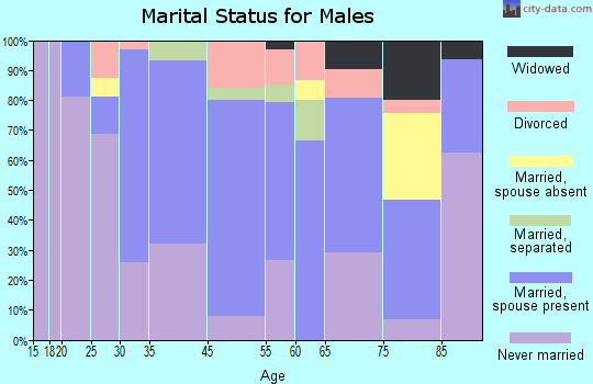 Bowling Green marital status for males