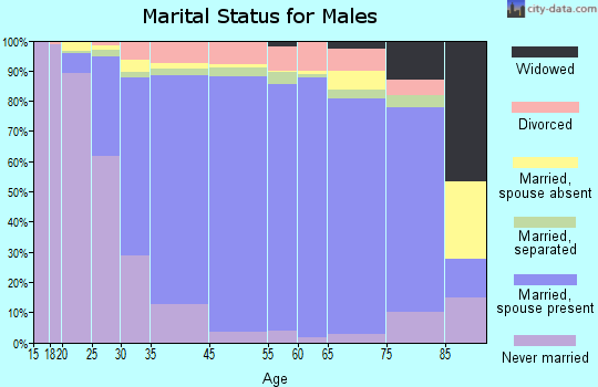 Chantilly marital status for males