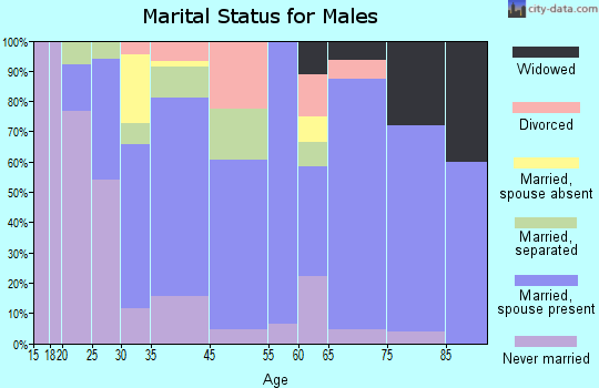 Clarksville marital status for males