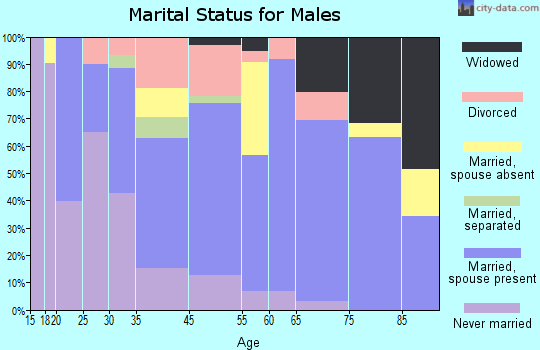 Clifton Forge marital status for males