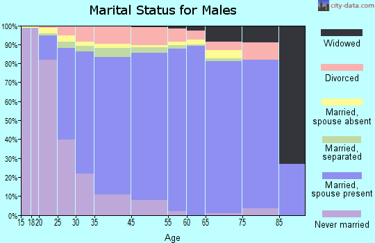 Dale City marital status for males
