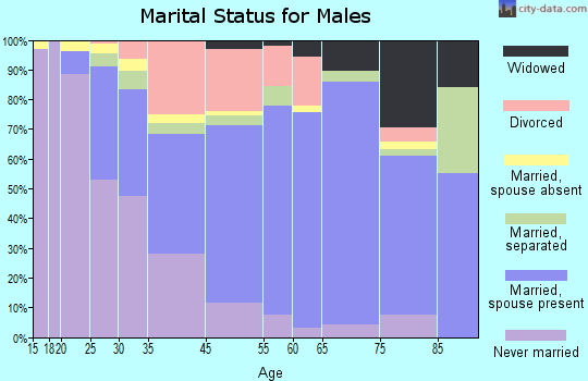 East Highland Park marital status for males