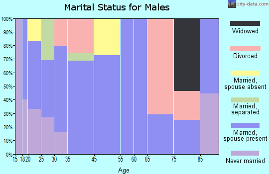 Elliston-Lafayette marital status for males
