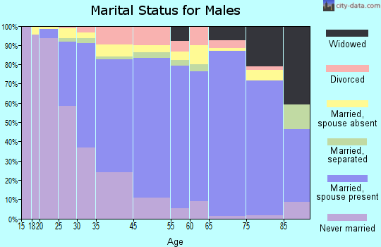 Fairfax marital status for males