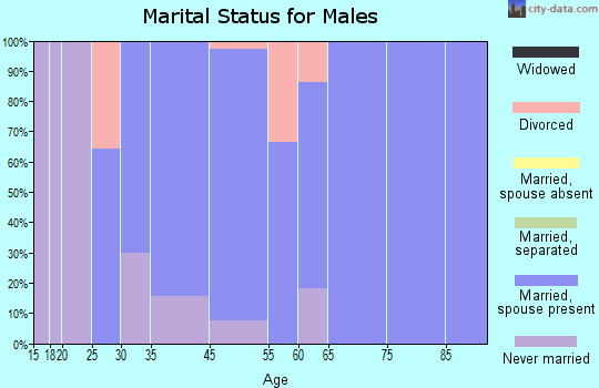 Palo Cedro marital status for males