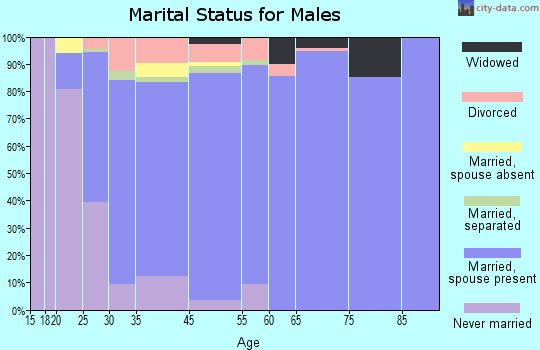 Gainesville marital status for males