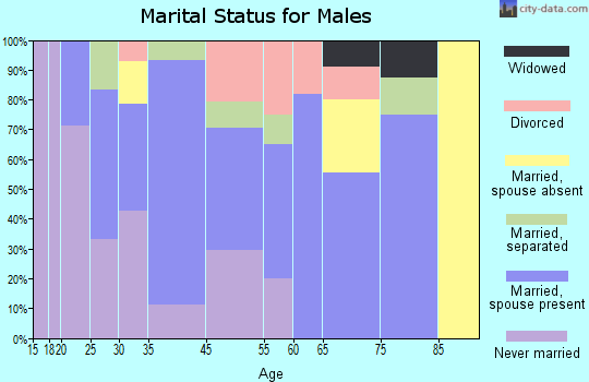 Keysville marital status for males