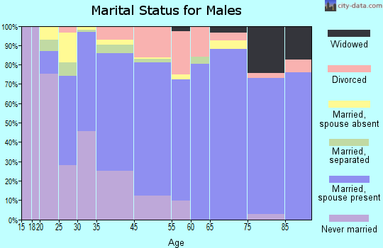 Lake Barcroft marital status for males