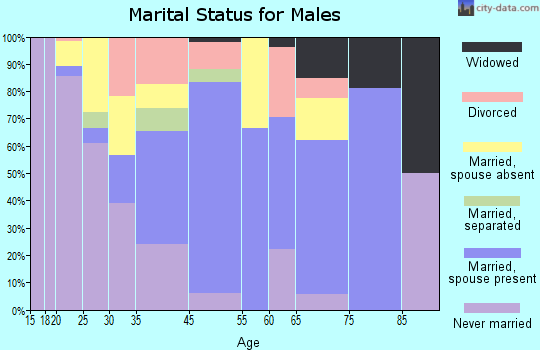 Lawrenceville marital status for males