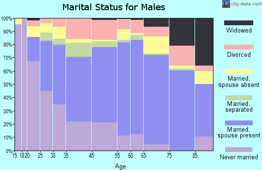 Martinsville marital status for males