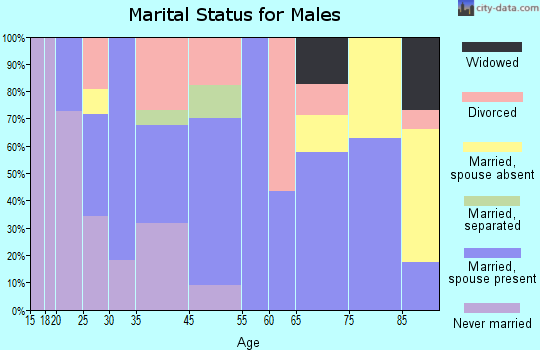 Merrimac marital status for males