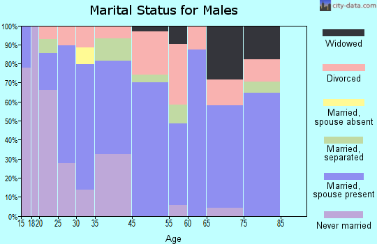 Pennington Gap marital status for males
