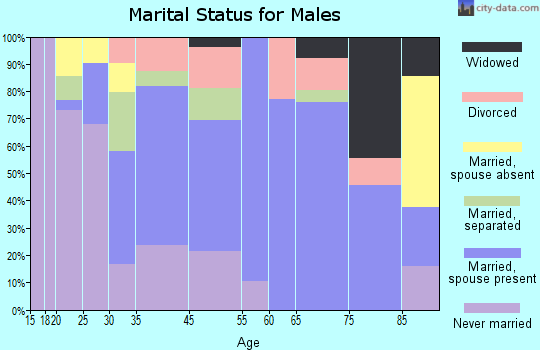 Rocky Mount marital status for males