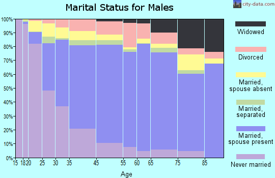 Pico Rivera marital status for males