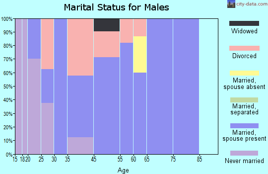 Toms Brook marital status for males