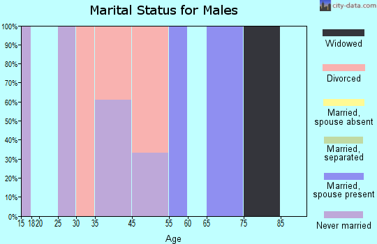 Yorktown marital status for males