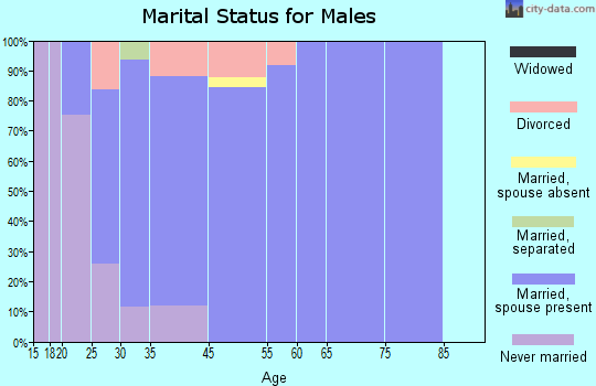 Burbank marital status for males